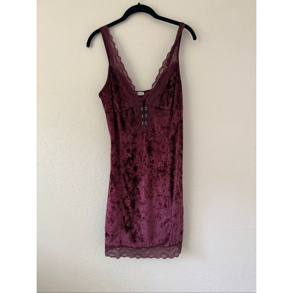 Free People Wait For It Velvet Mini Dress - Picture 2 of 7